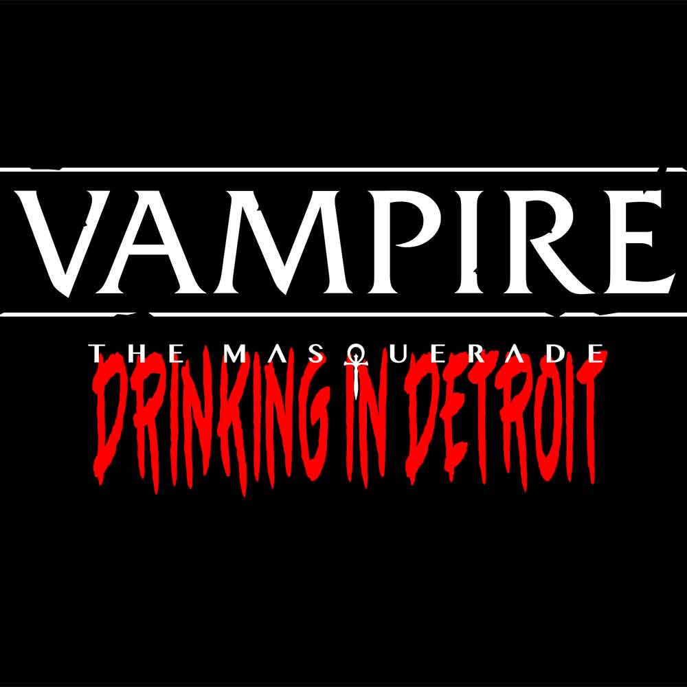 Video game title screen from the interactive novel Vampire: The Masquerade - Drinking In Detroit